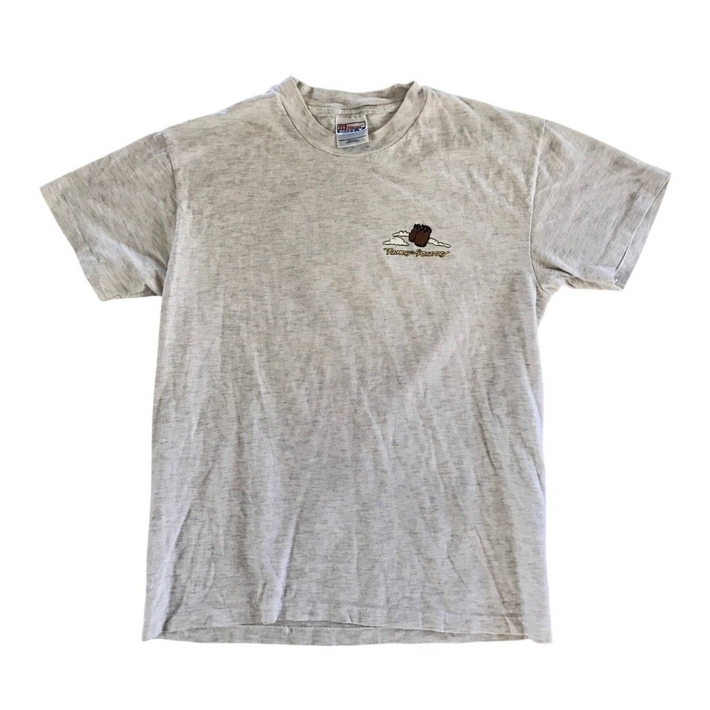 Vintage Hanes Beefy-T Famous Potatoes Idaho T-Shirt Gray Single Stitch Mens M